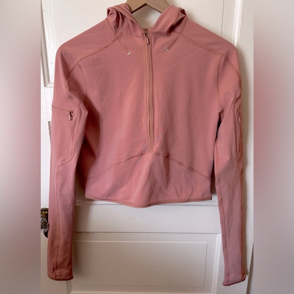 Lululemon Break a Trail 1/2 Zip Hoodie Pink Pastel Sz 8 - Picture 4 of 12